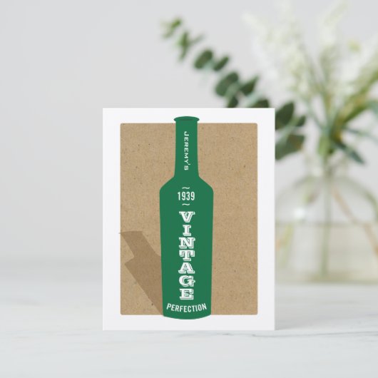  uitnodiging voor de 75e verjaardag van de wijnpar (Staand voorkant)