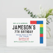 Uitnodiging voor de 7e partij voor het blokkeren v (Staand voorkant)