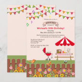 Uitnodiging voor de achtertuin van de partij (Voorkant / Achterkant)