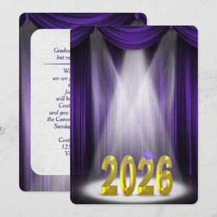Uitnodiging voor de afstudeerceremonie van Purple 
