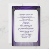 Uitnodiging voor de afstudeerceremonie van Purple (Achterkant)