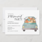 Uitnodiging voor de aftredingspartij van herfsten (Voorkant)