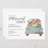 Uitnodiging voor de aftredingspartij van herfsten (Voorkant / Achterkant)