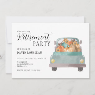 Uitnodiging voor de aftredingspartij van herfsten