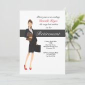 Uitnodiging voor de aftredingspartij voor vrouweli (Staand voorkant)