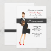 Uitnodiging voor de aftredingspartij voor vrouweli (Voorkant / Achterkant)