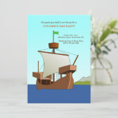 Uitnodiging voor de Age of Discovery Columbus Day (Staand voorkant)