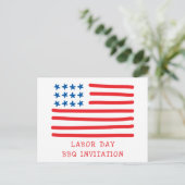 Uitnodiging voor de Amerikaanse Vlag Patriottische (Staand voorkant)