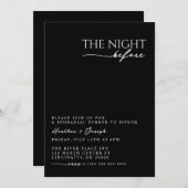 Uitnodiging voor de avond voor de repetitie (Voorkant / Achterkant)