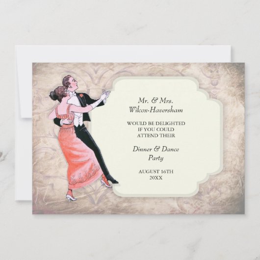  uitnodiging voor de avondeten- en danspartner (Voorkant)