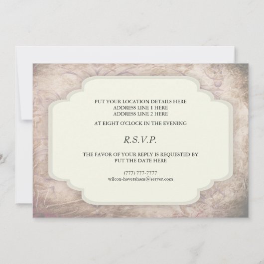 uitnodiging voor de avondeten- en danspartner (Achterkant)