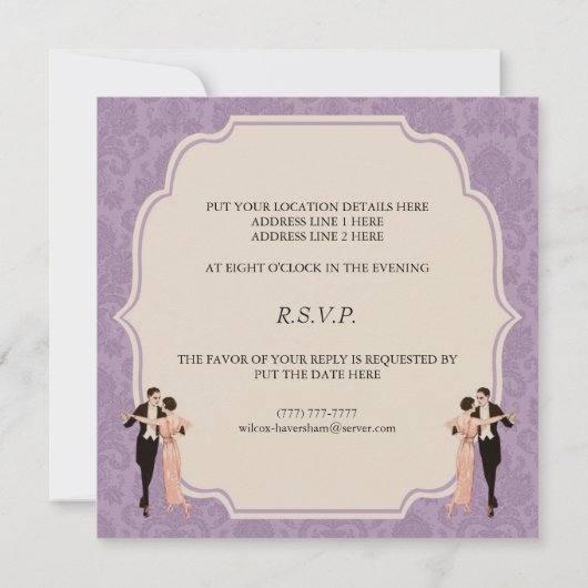  uitnodiging voor de avondeten- en danspartner (Achterkant)