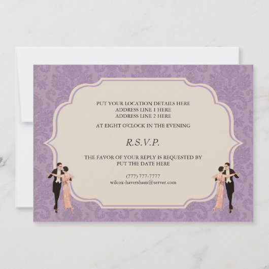  uitnodiging voor de avondeten- en danspartner (Achterkant)