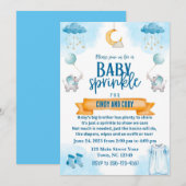 Uitnodiging voor de baby sprinkle (Voorkant / Achterkant)