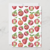 Uitnodiging voor de babyborrel "De Rode Appel van  (Achterkant)