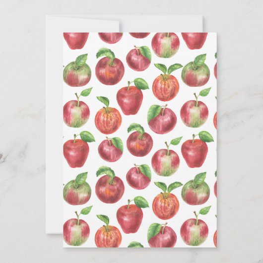 Uitnodiging voor de babyborrel "De Rode Appel van  (Achterkant)