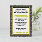 Uitnodiging voor de balie van de Coder Mitzvah (Staand voorkant)