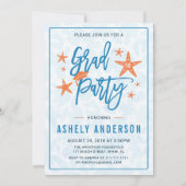 Uitnodiging voor de beach Ocean Afstuderen Pool Pa (Voorkant)