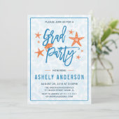 Uitnodiging voor de beach Ocean Afstuderen Pool Pa (Staand voorkant)