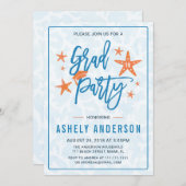 Uitnodiging voor de beach Ocean Afstuderen Pool Pa (Voorkant / Achterkant)