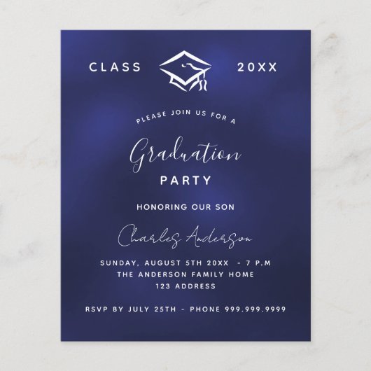 uitnodiging voor de begroting 2023 van de afstuder (Voorkant)