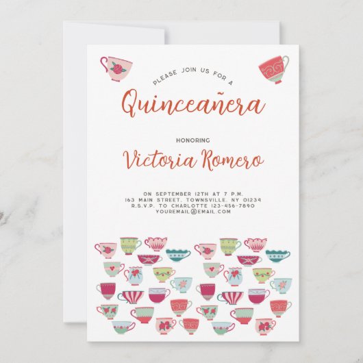 Uitnodiging voor de Beker van het Tea-evenement (Voorkant)