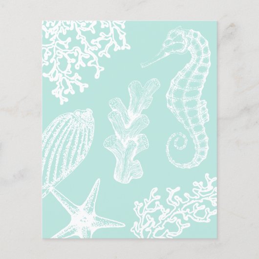 Uitnodiging voor de bestemming van het strand voor (Achterkant)