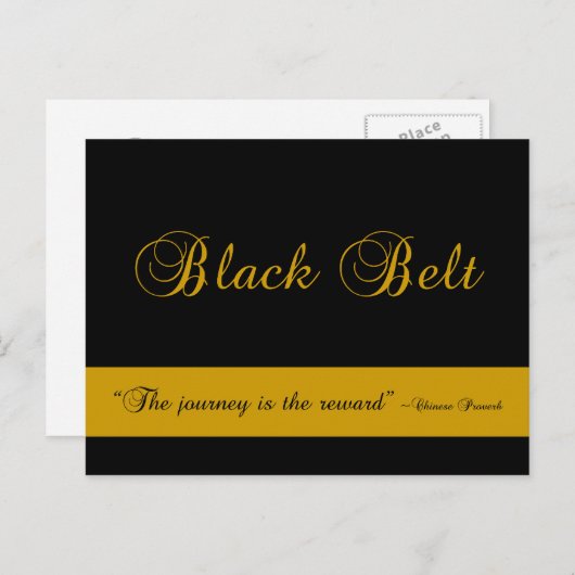 Uitnodiging voor de bevordering van de zwarte gord (Voorkant / Achterkant)