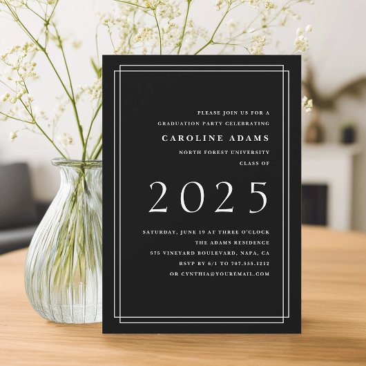 Uitnodiging voor de Big Year Graduparty | Zwart