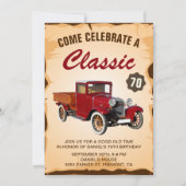 uitnodiging voor de Birthday-partij Truck Milesto (Voorkant)