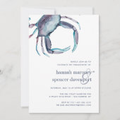 Uitnodiging voor de blauwe krab Engagement Party (Voorkant)