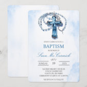 Uitnodiging voor de blauwe kruisdoop (Voorkant / Achterkant)