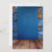 Uitnodiging voor de blauwe partij voor wijnbereidi (Achterkant)