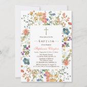 Uitnodiging voor de bloemendoop in het wild (Voorkant)