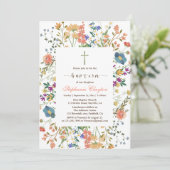 Uitnodiging voor de bloemendoop in het wild (Staand voorkant)