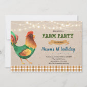 Uitnodiging voor de boerderij van kippen (Voorkant)