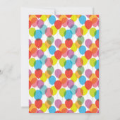 Uitnodiging voor de Bright Birthday Balloons Party (Achterkant)