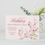 Uitnodiging voor de Britse emboce Birthday Party (Staand voorkant)