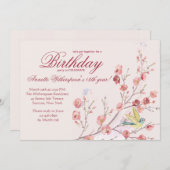 Uitnodiging voor de Britse emboce Birthday Party (Voorkant / Achterkant)