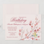 Uitnodiging voor de Britse emboce Birthday Party (Voorkant / Achterkant)