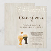 Uitnodiging voor de brouwerijafdeling | Rustic Bee (Voorkant / Achterkant)