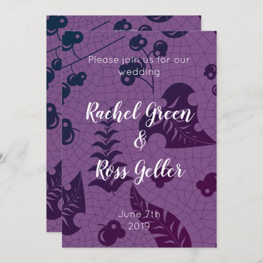  uitnodiging voor de bruiloft (Voorkant / Achterkant)