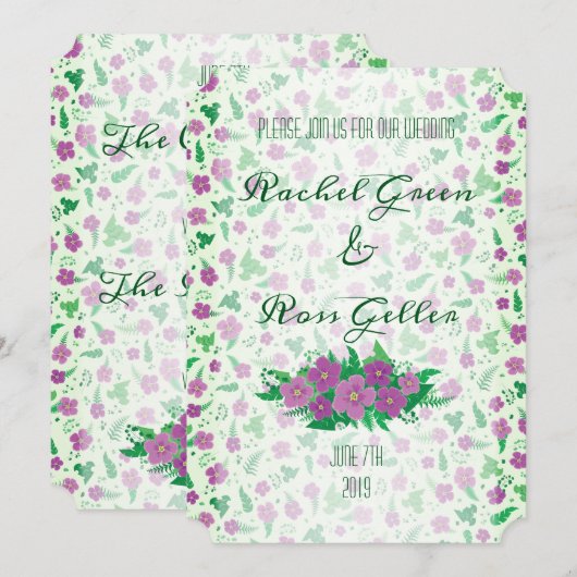  uitnodiging voor de bruiloft (Voorkant / Achterkant)