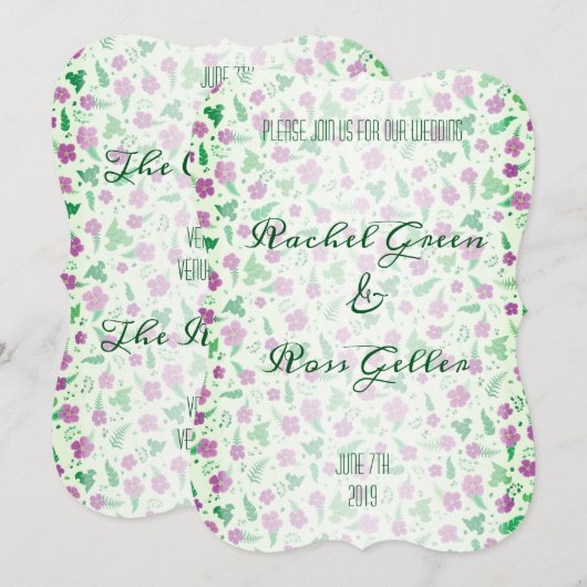  uitnodiging voor de bruiloft (Voorkant / Achterkant)