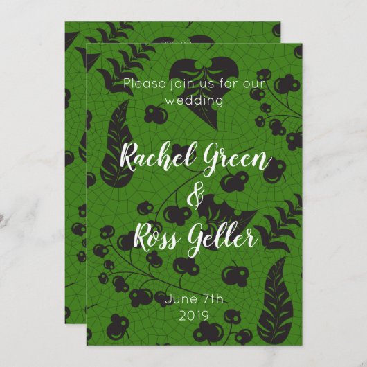  uitnodiging voor de bruiloft (Voorkant / Achterkant)