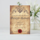 uitnodiging voor de bruiloft Medieval Fantasy (Staand voorkant)