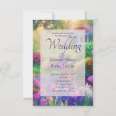 Uitnodiging voor de bruiloft met zonnebloemen (Voorkant)