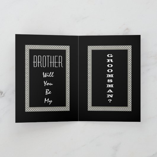 Uitnodiging voor de bruiloft van CUSTOM NAME broer (Binnen)