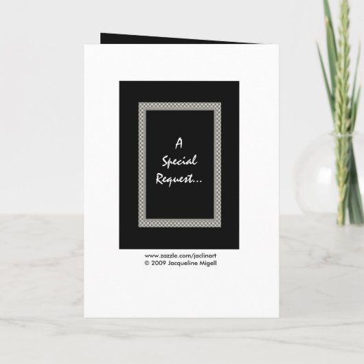 Uitnodiging voor de bruiloft van CUSTOM NAME broer (Achterkant)