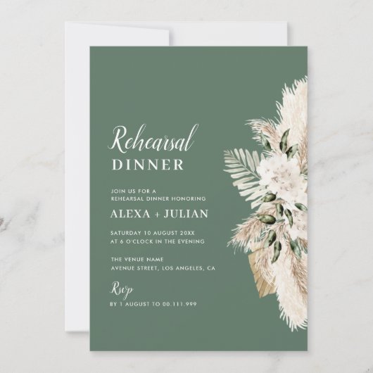 uitnodiging voor de bruiloft van de griekse pampas (Voorkant)